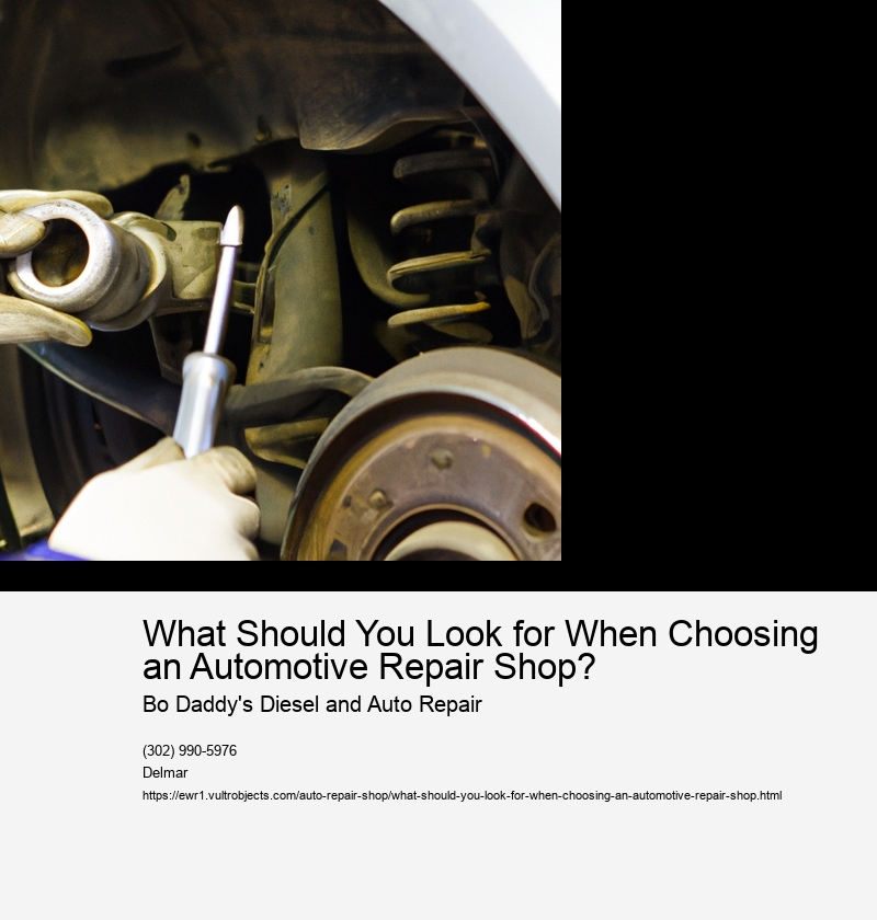 What Should You Look for When Choosing an Automotive Repair Shop?